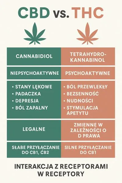 CBD i THC różnice